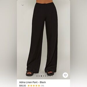 Black Linen pants by Meshki